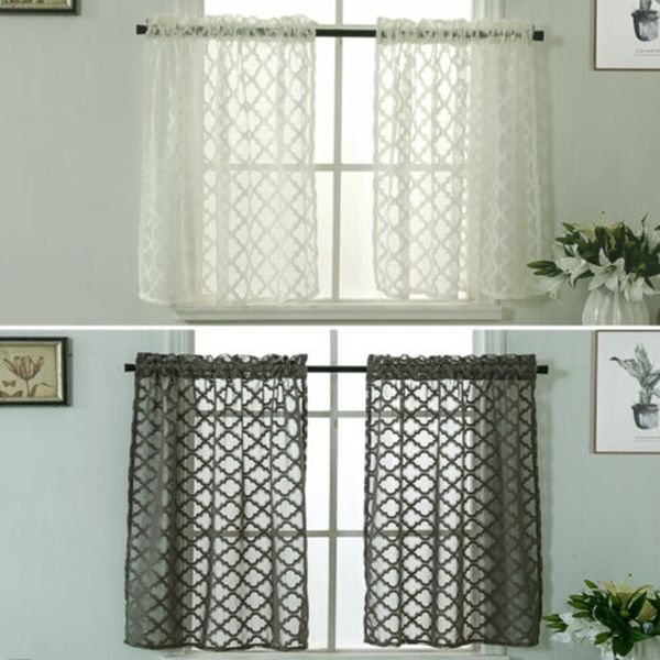 window curtain checked sheer voile kitchen drapes cafe valance short panel modern gradient color window tulle curtains
window curtain checked sheer voile kitchen drapes cafe valance short panel modern gradient color window tulle curtains