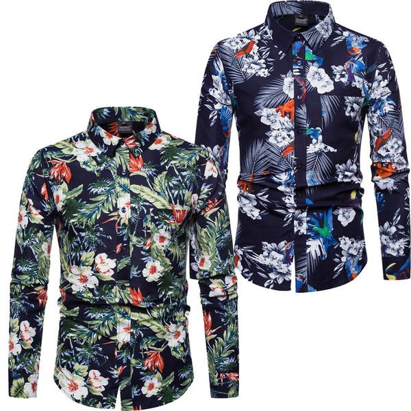 casual men's classic formal business shirts floral long sleeve slim dress hawaii holiday shirts print spring shirts, White;black
casual men's classic formal business shirts floral long sleeve slim dress hawaii holiday shirts print spring shirts, White;black