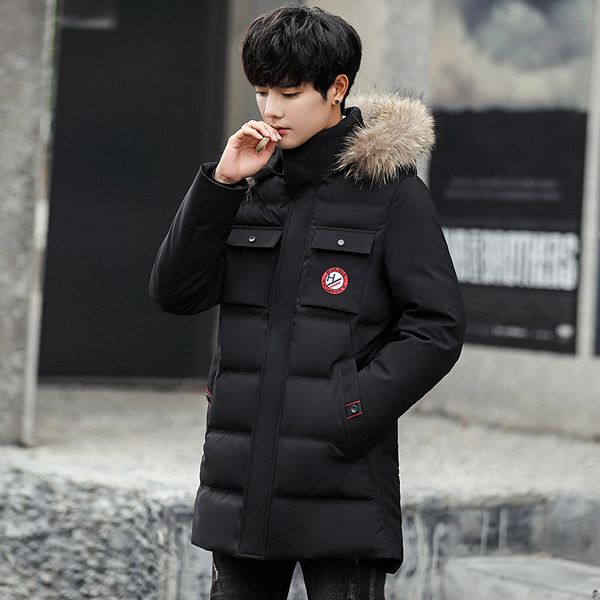 winter new style men's even thick cap down jacket fashion solid color white duck down men's coat korean-style trend wear, Black
winter new style men's even thick cap down jacket fashion solid color white duck down men's coat korean-style trend wear, Black