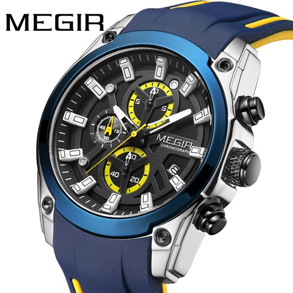 megir chronograph man watch quartz sports watches for men 2020 new clocks luminous relogio masculino, Slivery;brown
megir chronograph man watch quartz sports watches for men 2020 new clocks luminous relogio masculino, Slivery;brown