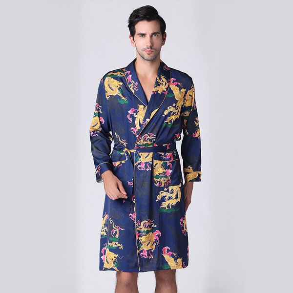 men robe kimono print dragon pyjama loose rayon bathrobe soft sleepwear lounge gown lntiamte lingerie belt homewear have pocket, Black;brown
men robe kimono print dragon pyjama loose rayon bathrobe soft sleepwear lounge gown lntiamte lingerie belt homewear have pocket, Black;brown