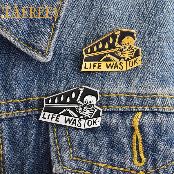 retro skull brooches life was ok, i' out ta here europe and america vintage badges, lapel pins jewelry accessories lp29, Gray
retro skull brooches life was ok, i' out ta here europe and america vintage badges, lapel pins jewelry accessories lp29, Gray