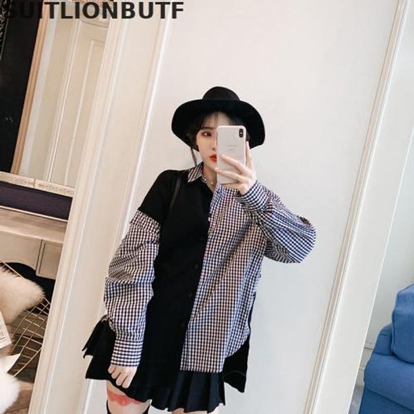 2020 spring plus size blouse women patchwork knitted plaid blusas mujer long sleeve de moda mori girl blouse vadim korean, White
2020 spring plus size blouse women patchwork knitted plaid blusas mujer long sleeve de moda mori girl blouse vadim korean, White