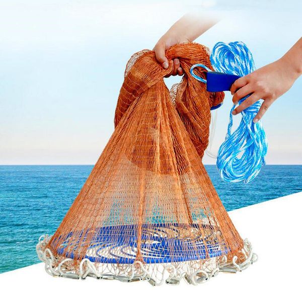 upgraded american hand cast net with flying disc high strength cast fishing network 300/360/420/480/540/600/720cm throw net
upgraded american hand cast net with flying disc high strength cast fishing network 300/360/420/480/540/600/720cm throw net