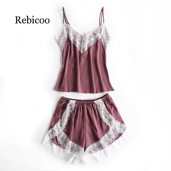 women's sleepwear satin pajama set spring summer pajama women lace sleeveless sling and shorts, Black;red
women's sleepwear satin pajama set spring summer pajama women lace sleeveless sling and shorts, Black;red