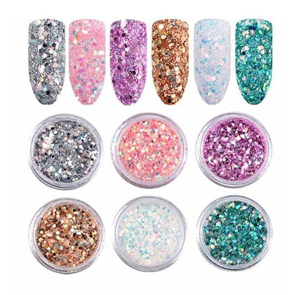 6colors/set shiny nail laser glitter powder sequins holographic fine glitter nail art tips decoration manicure accessories, Silver;gold
6colors/set shiny nail laser glitter powder sequins holographic fine glitter nail art tips decoration manicure accessories, Silver;gold