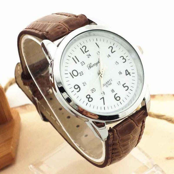 saatleri brand elegant analog luxury sports leather strap quartz mens wrist watch clock retro design #20, Slivery;brown
saatleri brand elegant analog luxury sports leather strap quartz mens wrist watch clock retro design #20, Slivery;brown