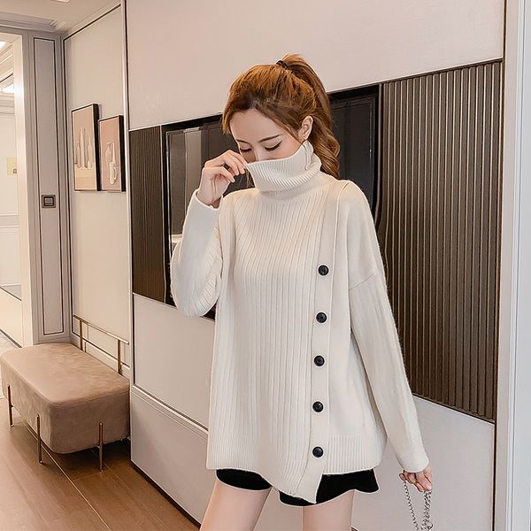 new women shirts knitting loose turtleneck oblique irregular sweater design feeling tide blouse shirt green blue apricot 6145, White
new women shirts knitting loose turtleneck oblique irregular sweater design feeling tide blouse shirt green blue apricot 6145, White