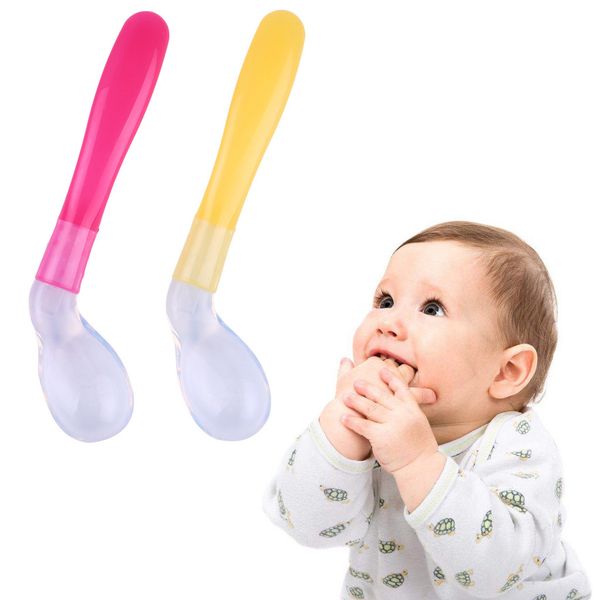 Baby Safety Silicone Material Baby Feeding Soft Spoon Cartoon Curved Handle silicone Spoon Yellow/Pink Tableware for Children
Baby Safety Silicone Material Baby Feeding Soft Spoon Cartoon Curved Handle silicone Spoon Yellow/Pink Tableware for Children