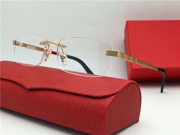 bestselling glasses frame 18k rimless frame goldplated ultralight optical glasses for men business style top quality with box 3645635, Black
bestselling glasses frame 18k rimless frame goldplated ultralight optical glasses for men business style top quality with box 3645635, Black