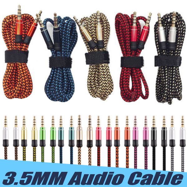 1.5m nylon jack audio cable 3.5mm to 3.5mm aux cable male to male cable gold plug car aux cord for iphone samsung for speaker
1.5m nylon jack audio cable 3.5mm to 3.5mm aux cable male to male cable gold plug car aux cord for iphone samsung for speaker