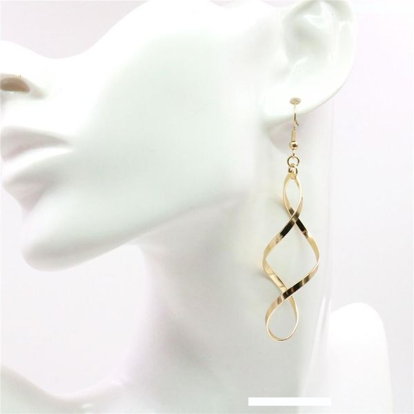 new style fashion geometric bending gold tassel long earrings women's festival gifts christmas birthday banquet earrings m288, Silver
new style fashion geometric bending gold tassel long earrings women's festival gifts christmas birthday banquet earrings m288, Silver