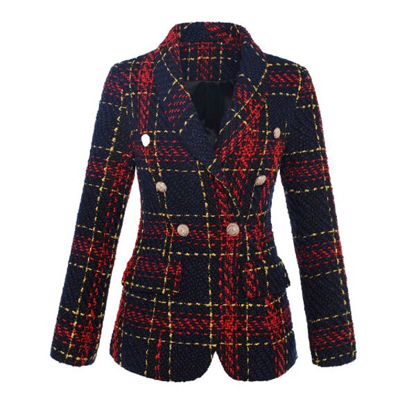autumn red new stylish 2020 designer blazer women jackets coats double breasted lion metal buttons plaid tweed wool blazer outer outerwear, Black;brown
autumn red new stylish 2020 designer blazer women jackets coats double breasted lion metal buttons plaid tweed wool blazer outer outerwear, Black;brown