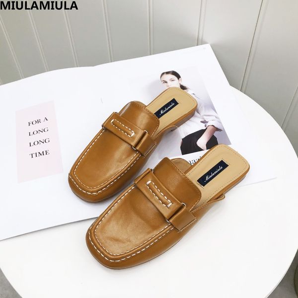 miulamiula brand designers 2019 spring black yellow square toe woman shoes flat leather band slides slip on loafers mules 35-40
miulamiula brand designers 2019 spring black yellow square toe woman shoes flat leather band slides slip on loafers mules 35-40