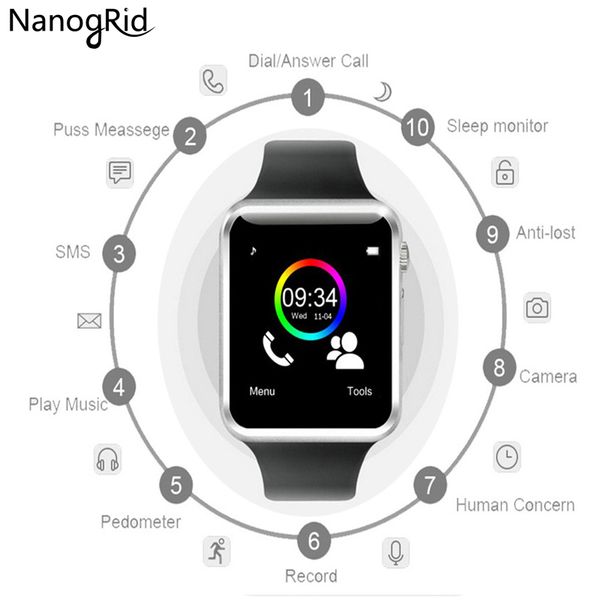 a1 wristwatch bluetooth smart watch sport pedometer with sim camera smartwatch for android smartphone russia t15 good than gt08, Slivery;brown
a1 wristwatch bluetooth smart watch sport pedometer with sim camera smartwatch for android smartphone russia t15 good than gt08, Slivery;brown
