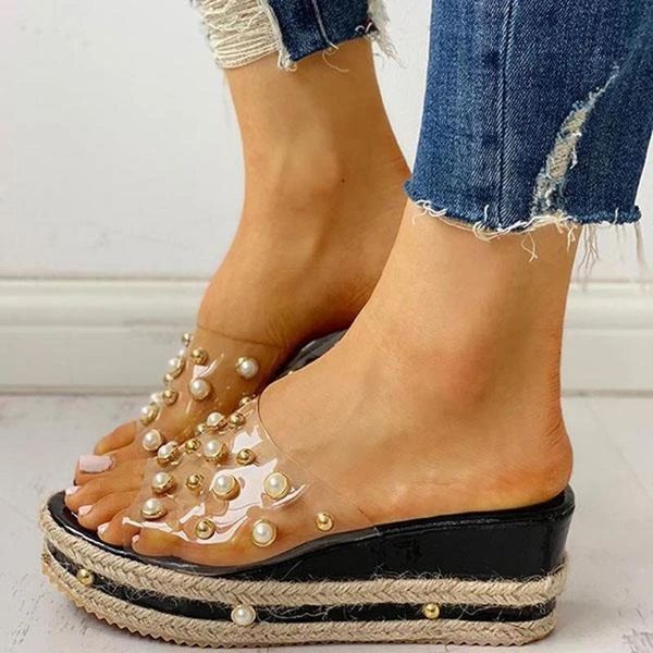 woman summer slippers transparent comfortable wedges sandals platform casual roman women platform mules beach soft loafers clear, Black
woman summer slippers transparent comfortable wedges sandals platform casual roman women platform mules beach soft loafers clear, Black