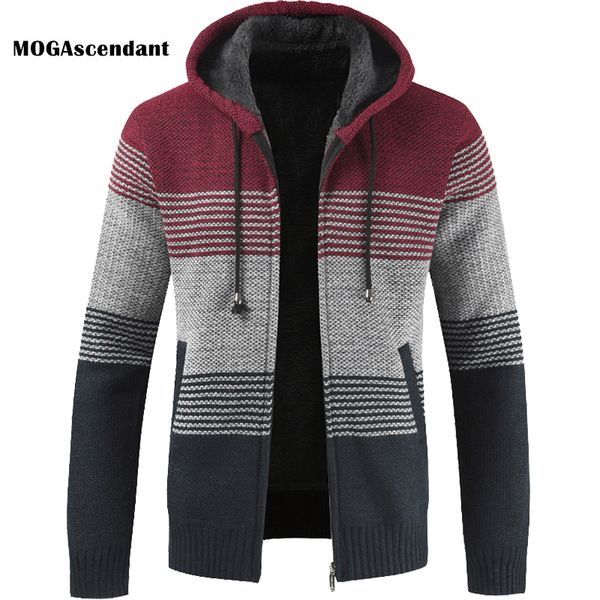 winter fleece sweatercoat men's 2020 new spring warm hooded cardigan jumpers male striped cashmere wool liner zipper coat, White;black
winter fleece sweatercoat men's 2020 new spring warm hooded cardigan jumpers male striped cashmere wool liner zipper coat, White;black