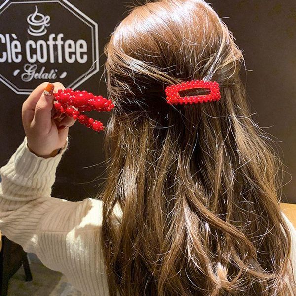 1pc fashion red pearl hair clip for women elegant korean design snap barrette stick hairpin hair styling accessories qycdc, Black
1pc fashion red pearl hair clip for women elegant korean design snap barrette stick hairpin hair styling accessories qycdc, Black