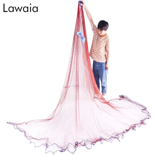 Lawaia Casting Net Catch Fishing Net Usa Cast Nets Throw Fishing Network Diameter 2.4m-7.2m Small Mesh Gill With Sinker