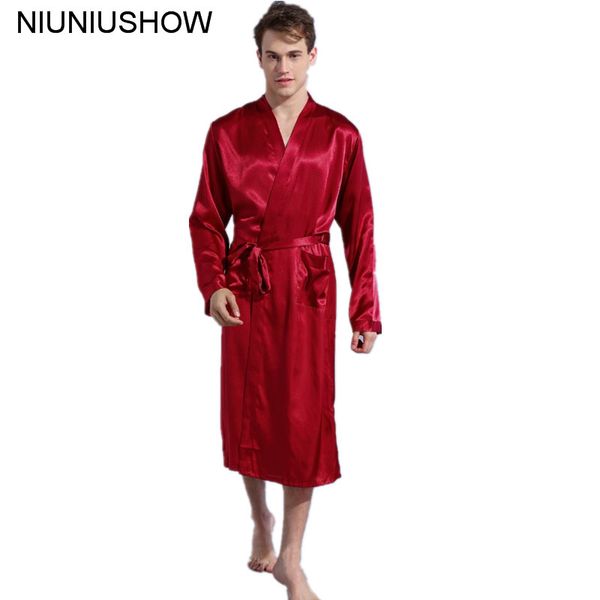 burgundy size s - xxl chinese men's rayon satin casual nightwear robe gown solid color kimono bathrobe sleepwear pajamas, Black;brown
burgundy size s - xxl chinese men's rayon satin casual nightwear robe gown solid color kimono bathrobe sleepwear pajamas, Black;brown
