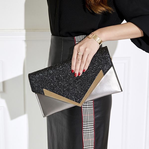 new style women's handbag sequin envelope bag one shoulder slant across women's handbag fashionable temperament
new style women's handbag sequin envelope bag one shoulder slant across women's handbag fashionable temperament