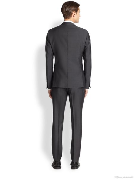 new arrival groom tuxedos notch lapel men's suit charcoal gray groomsman/bridegroom wedding/prom suits (jacket+pants+tie+vest, White;black