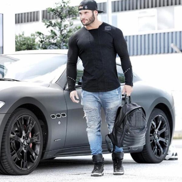 men gyms t-shirt running 2017 slim shirts male sport t shirt bodybuilding long sleeve personality sport suit men white black, Black;blue
men gyms t-shirt running 2017 slim shirts male sport t shirt bodybuilding long sleeve personality sport suit men white black, Black;blue