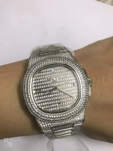 pp factory watch nautilus all diamond watch 316 stainless steel automatic sports machinery waterproof watch 40mm full of diamon, Slivery;brown
pp factory watch nautilus all diamond watch 316 stainless steel automatic sports machinery waterproof watch 40mm full of diamon, Slivery;brown