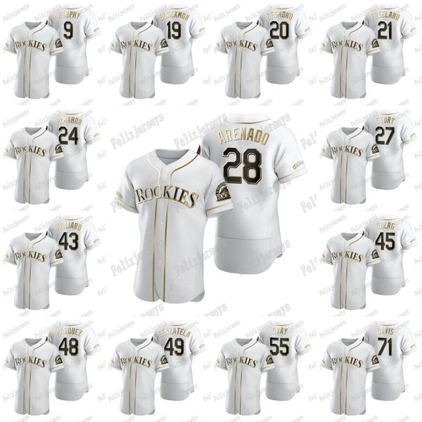 28 nolan arenado 2020 golden edition colorado 48 german marquez trevor story charlie blackmon daniel murphy jon gray kyle and jersey, Blue;black
28 nolan arenado 2020 golden edition colorado 48 german marquez trevor story charlie blackmon daniel murphy jon gray kyle and jersey, Blue;black