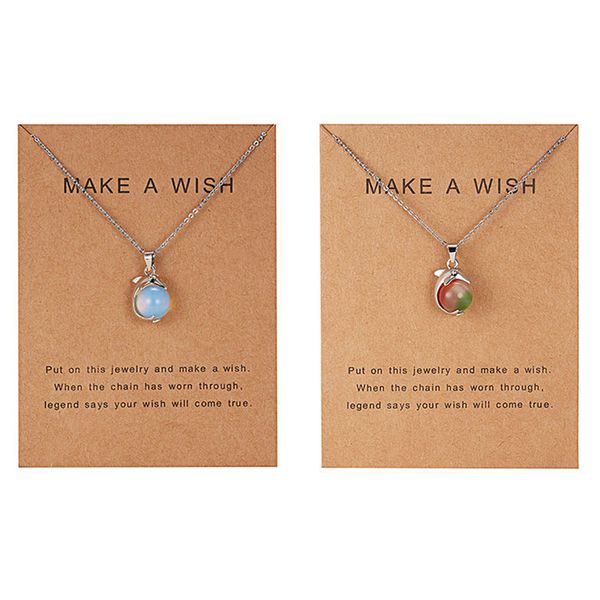 dolphin natural stone pendant necklace make a wish paper card chain necklace female charm choker jewelry gift, Silver
dolphin natural stone pendant necklace make a wish paper card chain necklace female charm choker jewelry gift, Silver