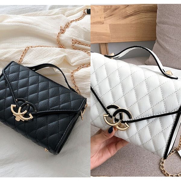 lingge women's 2020 postman chain small square chain messenger bag simple texture pu single shoulder small square bag, White
lingge women's 2020 postman chain small square chain messenger bag simple texture pu single shoulder small square bag, White