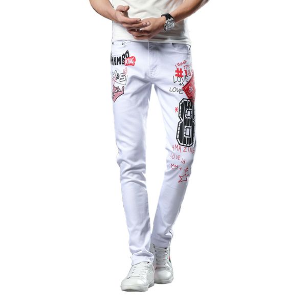 newsosoo men's letter printed jeans pants fashion slim fit casual denim trousers stretch for male streetwear pants hip hop, Blue
newsosoo men's letter printed jeans pants fashion slim fit casual denim trousers stretch for male streetwear pants hip hop, Blue