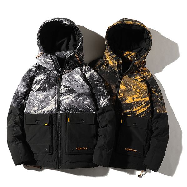 winter new jacket men's hooded 90 white duck down jacket casual ins camouflage warm trend big pocket male parka doudoune homme, Black
winter new jacket men's hooded 90 white duck down jacket casual ins camouflage warm trend big pocket male parka doudoune homme, Black