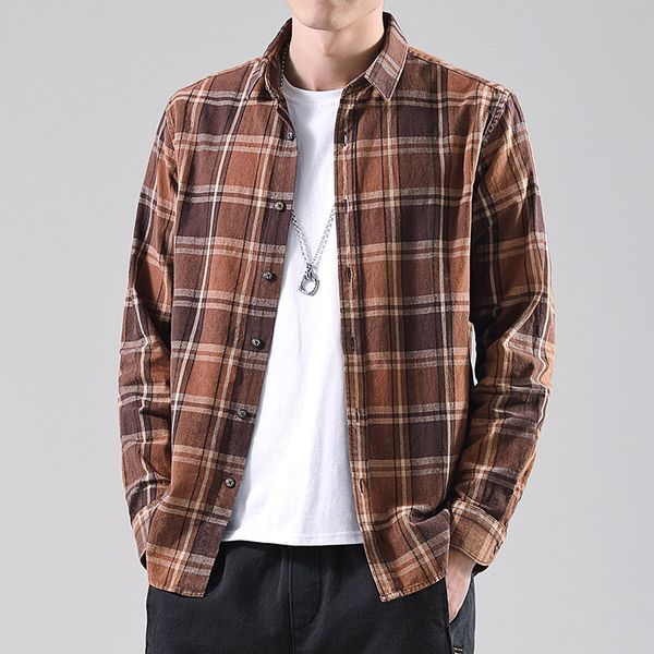 men's casual shirts 2021 japanese style wide stripe shirt personality long sleeve street wear pure cotton flannel men, White;black
men's casual shirts 2021 japanese style wide stripe shirt personality long sleeve street wear pure cotton flannel men, White;black