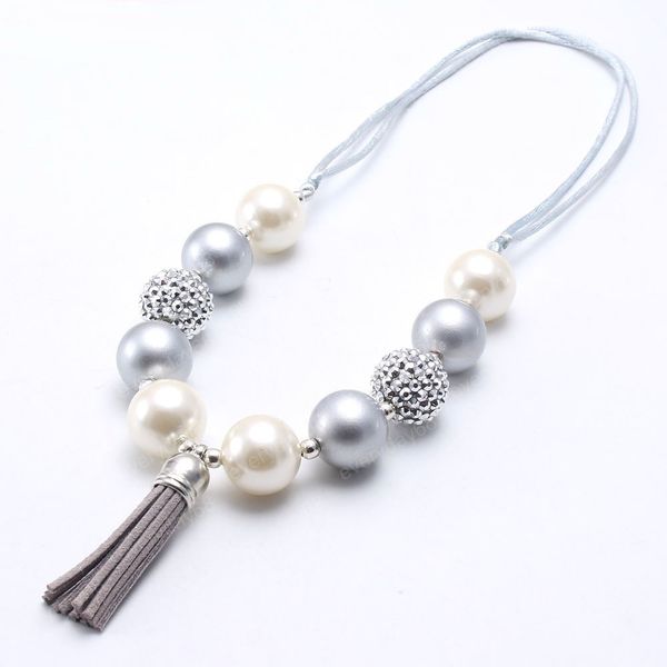 fashion child beads necklace adjusted rope girls chunky bubblegum necklace with tassel kids chunky jewelry for gift new, Silver
fashion child beads necklace adjusted rope girls chunky bubblegum necklace with tassel kids chunky jewelry for gift new, Silver
