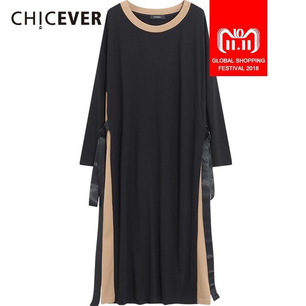 chicever hit colors dresses of the big sizes o neck long sleeve ribbons loose oversize dress women autumn fashion clothing new, White;black
chicever hit colors dresses of the big sizes o neck long sleeve ribbons loose oversize dress women autumn fashion clothing new, White;black