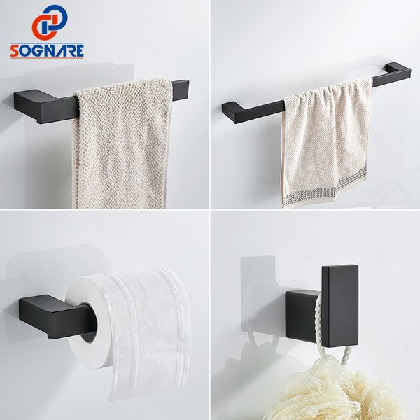 sognare 304 stainless steel bathroom accessories set single towel bar,robe hook,paper holder ,4pcs/set black bath hardware sets
sognare 304 stainless steel bathroom accessories set single towel bar,robe hook,paper holder ,4pcs/set black bath hardware sets
