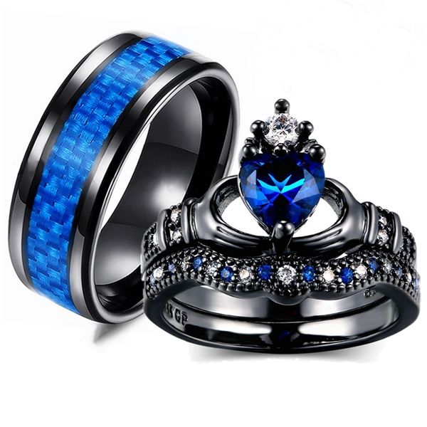 trendy lover's ring jewelry men's 8mm ring women's blue zircon set bridal wedding band, Golden;silver
trendy lover's ring jewelry men's 8mm ring women's blue zircon set bridal wedding band, Golden;silver