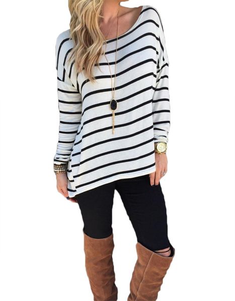 women's womens designer tees clothing round collar casual loose stripe print and long sleeve t-shirt white
women's womens designer tees clothing round collar casual loose stripe print and long sleeve t-shirt white