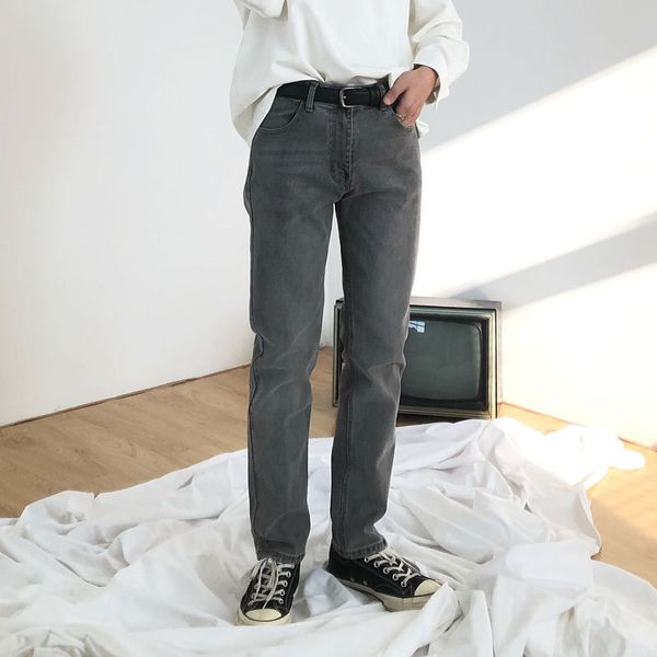new male vintage fashion streetwear hip hop straight jeans trousers men gray slim fit casual denim pants, Blue
new male vintage fashion streetwear hip hop straight jeans trousers men gray slim fit casual denim pants, Blue