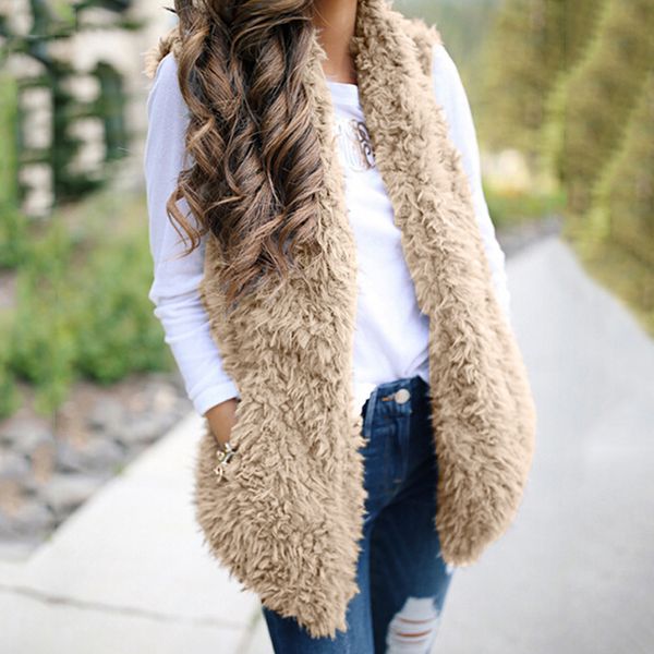women wool lamb waistcoat solid color sleeveless open stitch slim v-neck vest outwear autumn winter casual cardigans coat 6q0522, Black;white
women wool lamb waistcoat solid color sleeveless open stitch slim v-neck vest outwear autumn winter casual cardigans coat 6q0522, Black;white