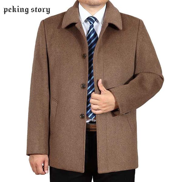 peking story men's autumn and winter wool jackets man single breasted turn-down collar overcoat male casual yellow woolen coat, Black
peking story men's autumn and winter wool jackets man single breasted turn-down collar overcoat male casual yellow woolen coat, Black