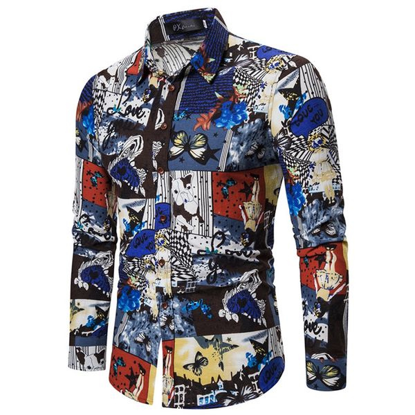 chrismas shirt men splicing printed business leisure retro long-sleeved shirt blouse winter clothes chemise homme manche l, White;black
chrismas shirt men splicing printed business leisure retro long-sleeved shirt blouse winter clothes chemise homme manche l, White;black