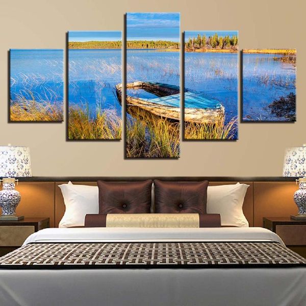 hd prints canvas painting home decor 5 pieces lake wall art boat modular landscape pictures bedside background artwork poster
hd prints canvas painting home decor 5 pieces lake wall art boat modular landscape pictures bedside background artwork poster