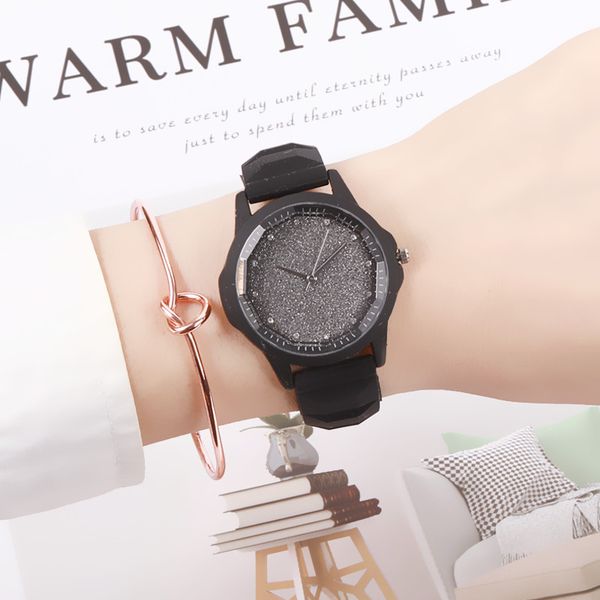 new fashion silicone strap women watches 2019 classic starry sky ladies black crystal watch student women's watch, Slivery;brown
new fashion silicone strap women watches 2019 classic starry sky ladies black crystal watch student women's watch, Slivery;brown