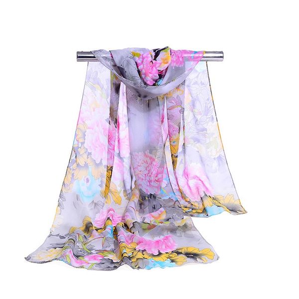 160*50cm new fashion print chiffon striped scarf wild fashion shawl sunscreen flower floral scarf scarves, Blue;gray
160*50cm new fashion print chiffon striped scarf wild fashion shawl sunscreen flower floral scarf scarves, Blue;gray