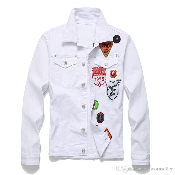 mens fashion new spring denim jackets white embroidered elastic denim outerwear males casual long sleeve coats, Black;brown
mens fashion new spring denim jackets white embroidered elastic denim outerwear males casual long sleeve coats, Black;brown