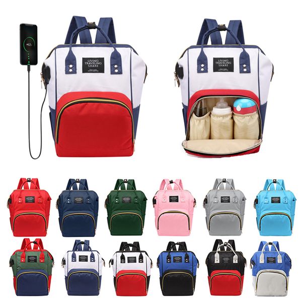 Fashion USB Port Multifunction Large Capacity Mummy Maternity Diaper Bag Baby Nursing Backpack Handbags Baby Mummy Travel Bags
Fashion USB Port Multifunction Large Capacity Mummy Maternity Diaper Bag Baby Nursing Backpack Handbags Baby Mummy Travel Bags