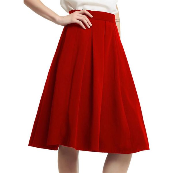 2018 spring summer woman skirt knee length midi solid skirt female elegant high waist pleated ladies work office, Black
2018 spring summer woman skirt knee length midi solid skirt female elegant high waist pleated ladies work office, Black