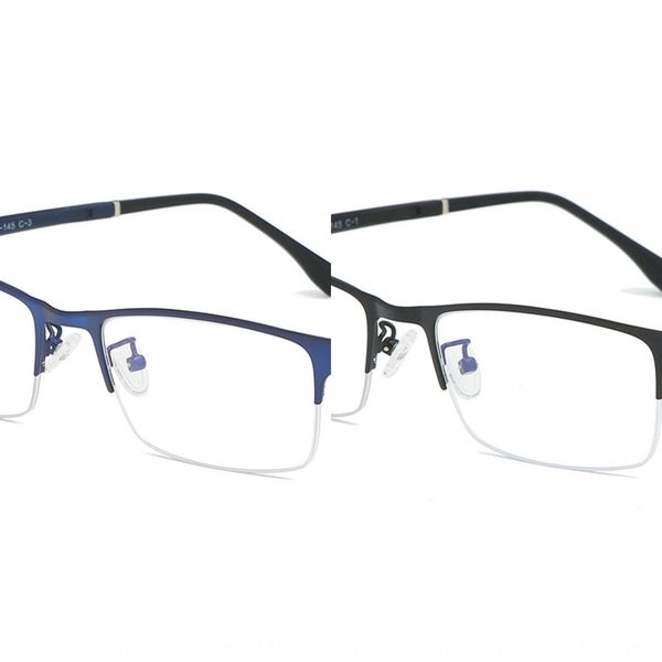 men's business square half-frame frame anti-blue glasses plain glasses 9505, Silver
men's business square half-frame frame anti-blue glasses plain glasses 9505, Silver